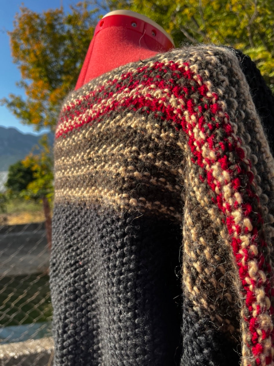 Mountain Path – Handcrafted Striped Knit Sweater