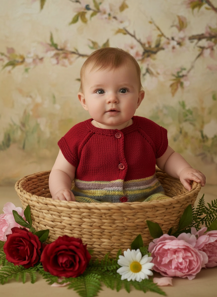 Accurate color gradient with fresh flowers