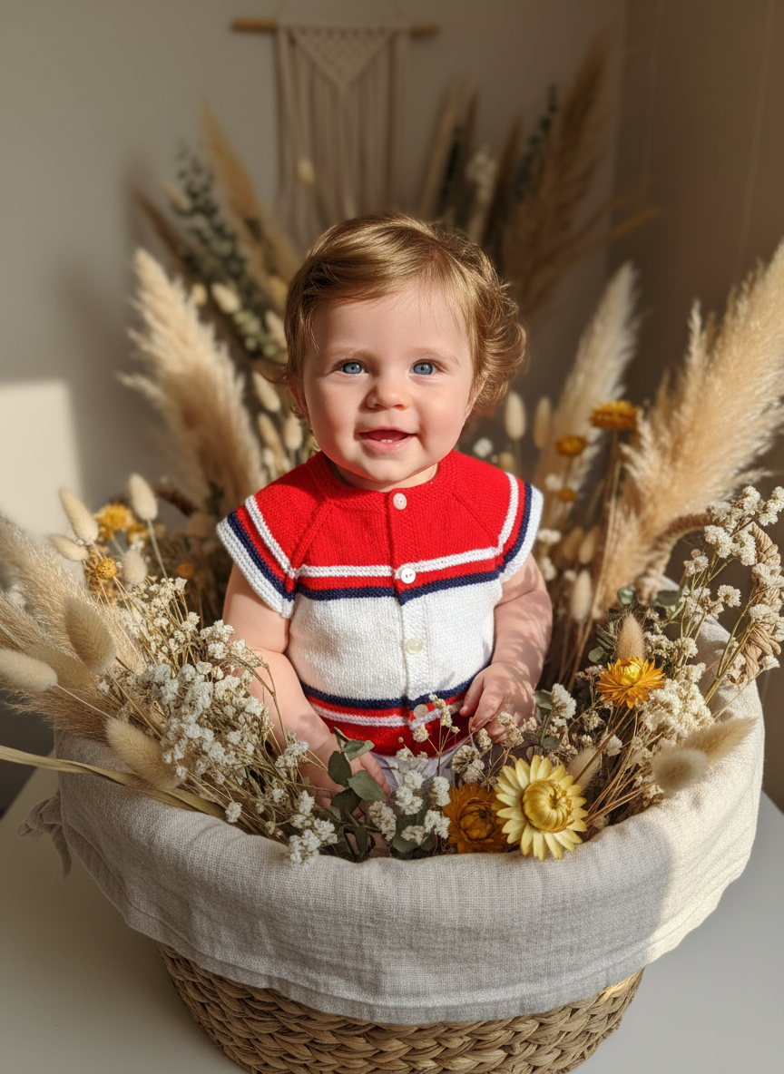 Hero shot with floral background