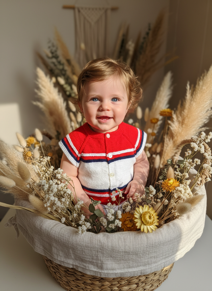 Hero shot with floral background