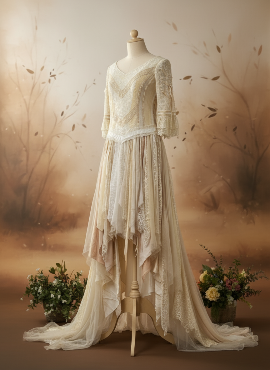 Layered Dress - Three-quarter angle