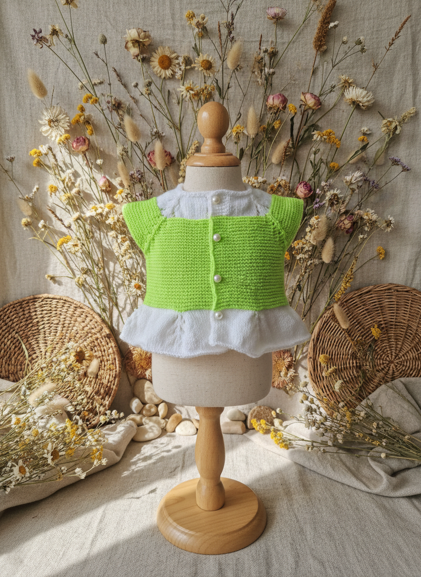 Mannequin with dried wildflowers