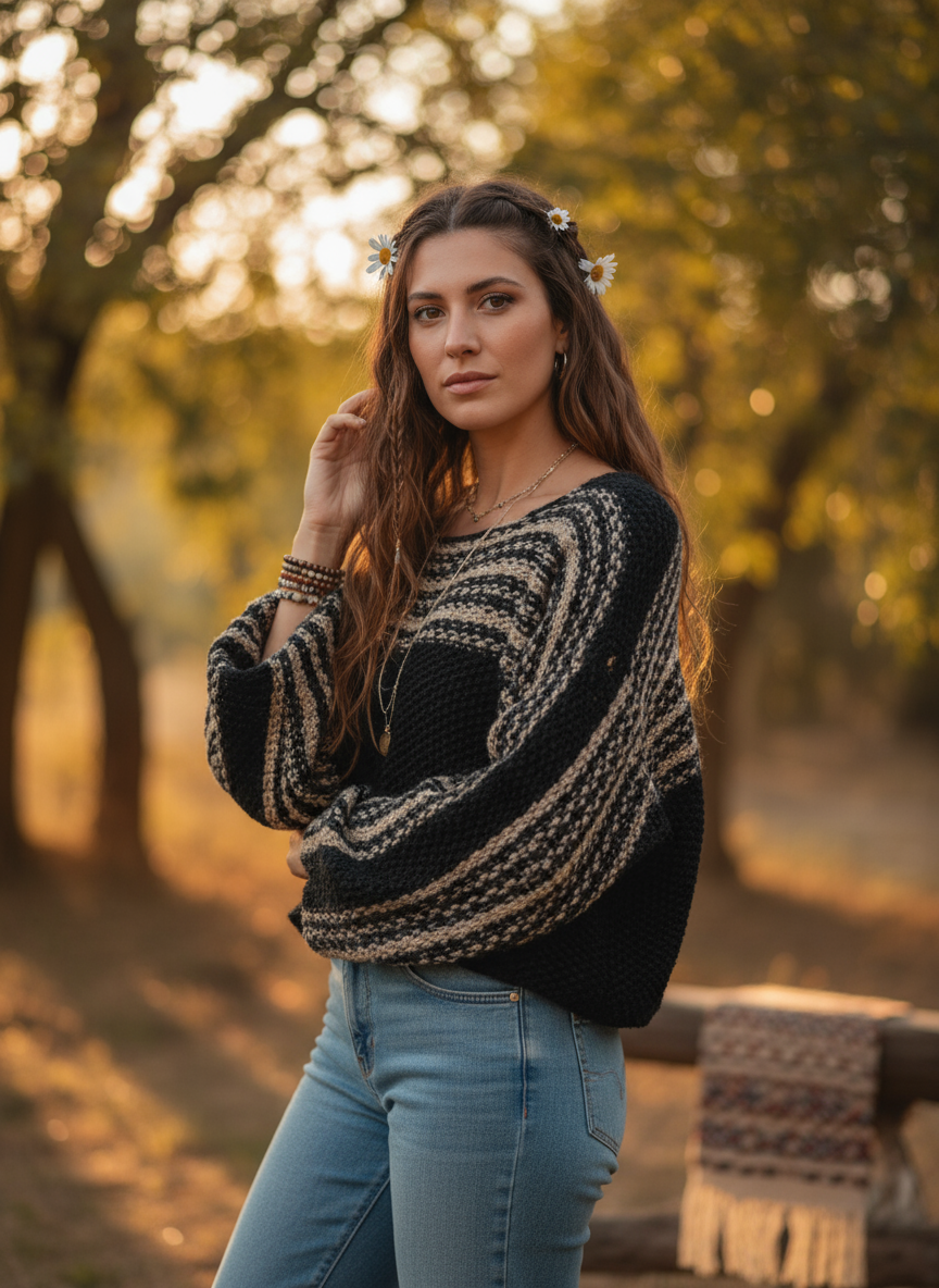 Mountain Path Sweater Three-Quarter View