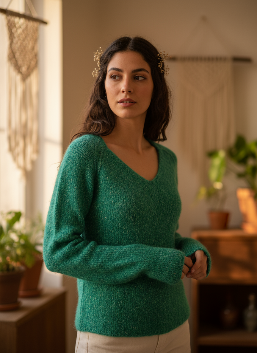 Turquoise Blouse Detail